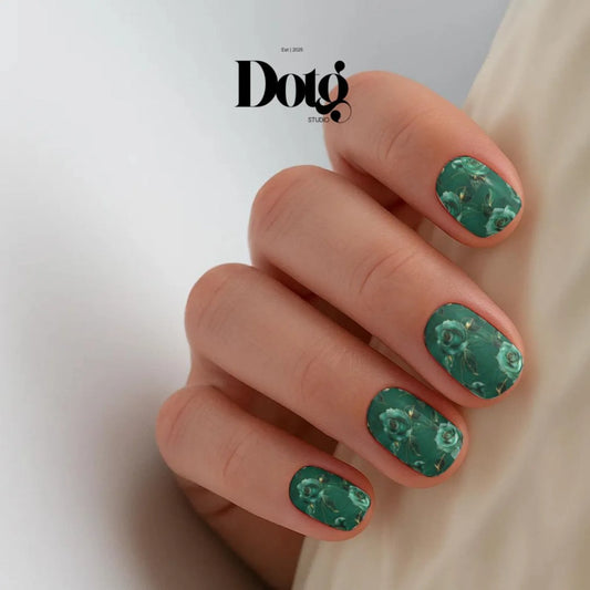Emerald Rose Nail Wrap