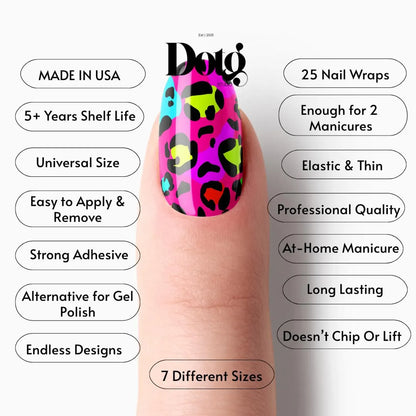 Neon Leopard Nail Wraps