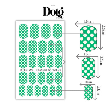 Green Polka Dot Nail Wraps