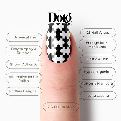 Puzzle Design Nail Wraps