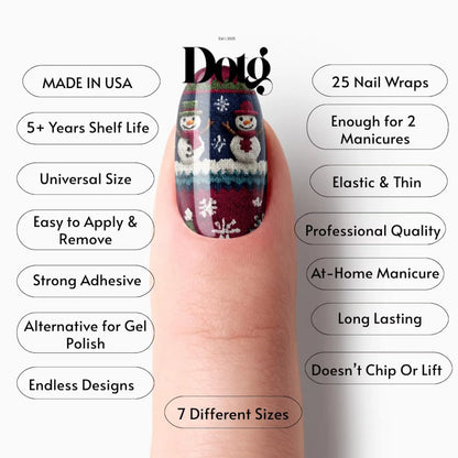 Ugly Sweater Nail Wraps