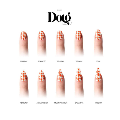 Retro Orange Nail Wraps
