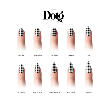 Plaid Black & White Nail Wraps
