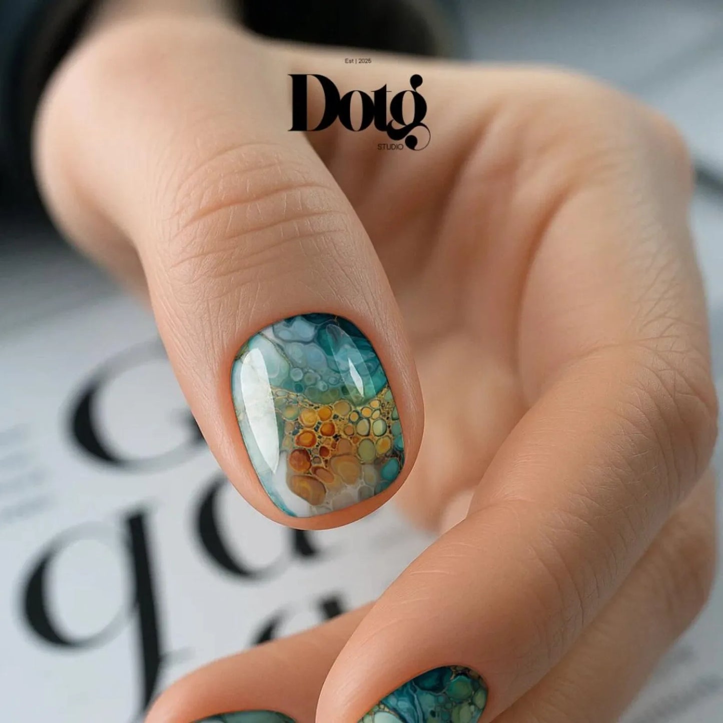 Oceanic Art Flow Nail Wraps
