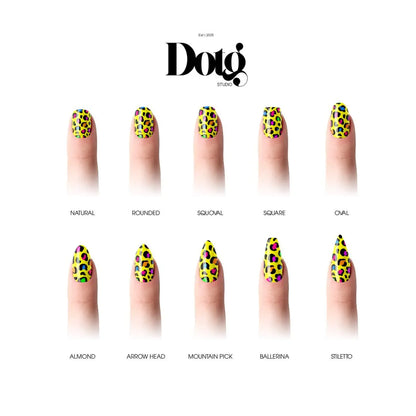Neon Yellow Leopard Nail Wraps