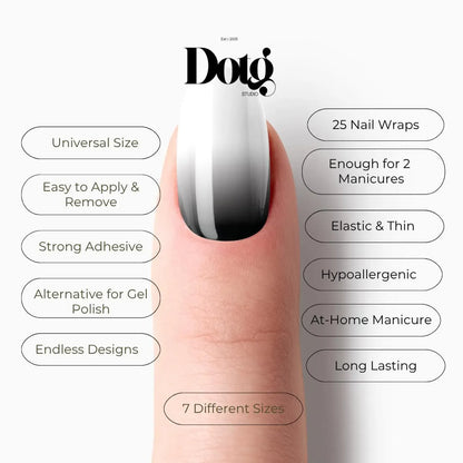 Black Ombre Nail Wraps