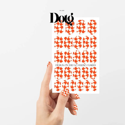 Retro Orange Nail Wraps