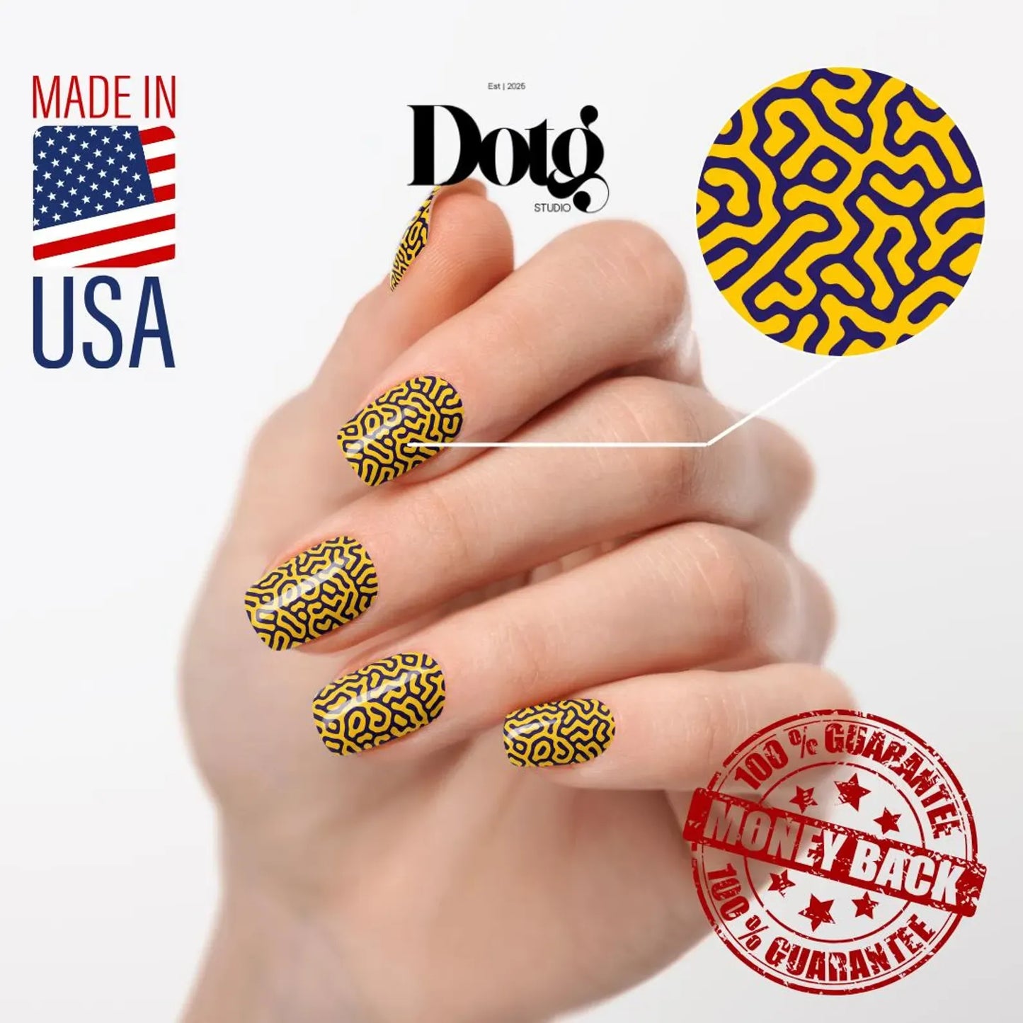 Abstract Maze Nail Wraps
