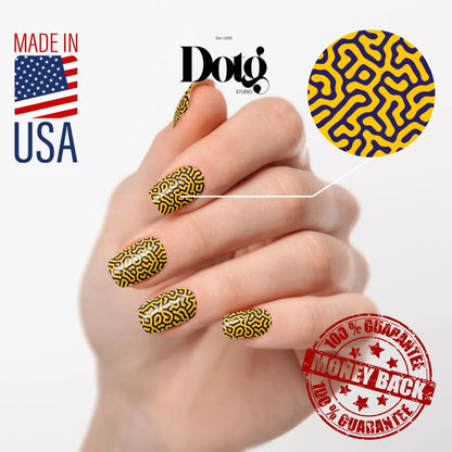 Abstract Maze Nail Wraps