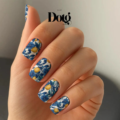 Blue Lemon Nail Wraps