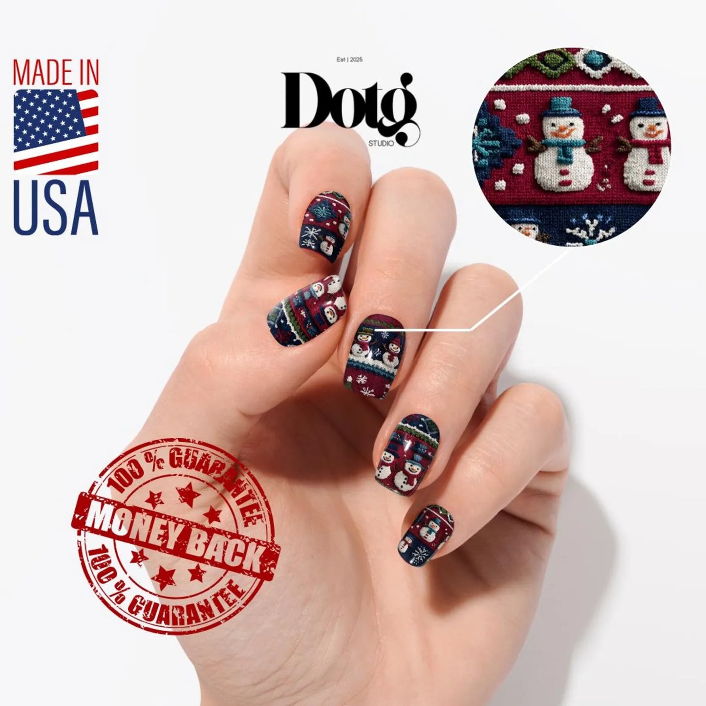Ugly Sweater Nail Wraps