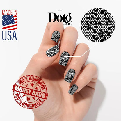Black Lace Nail Wraps