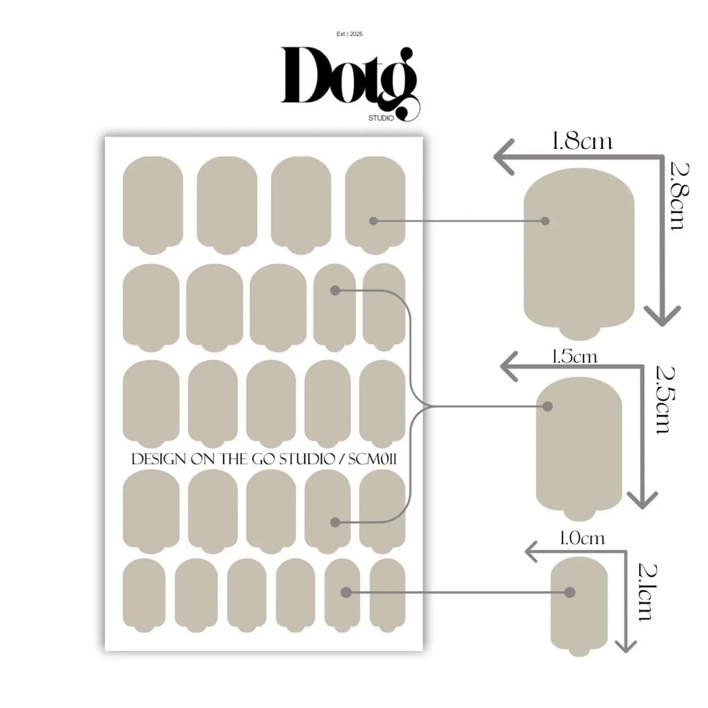 Nude Gray Nail Wraps