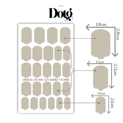 Nude Gray Nail Wraps