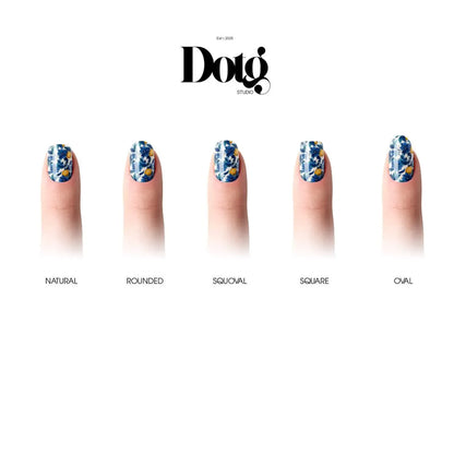 Blue Lemon Nail Wraps