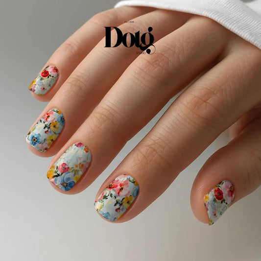 Blooming Brushstroke Nail Wraps