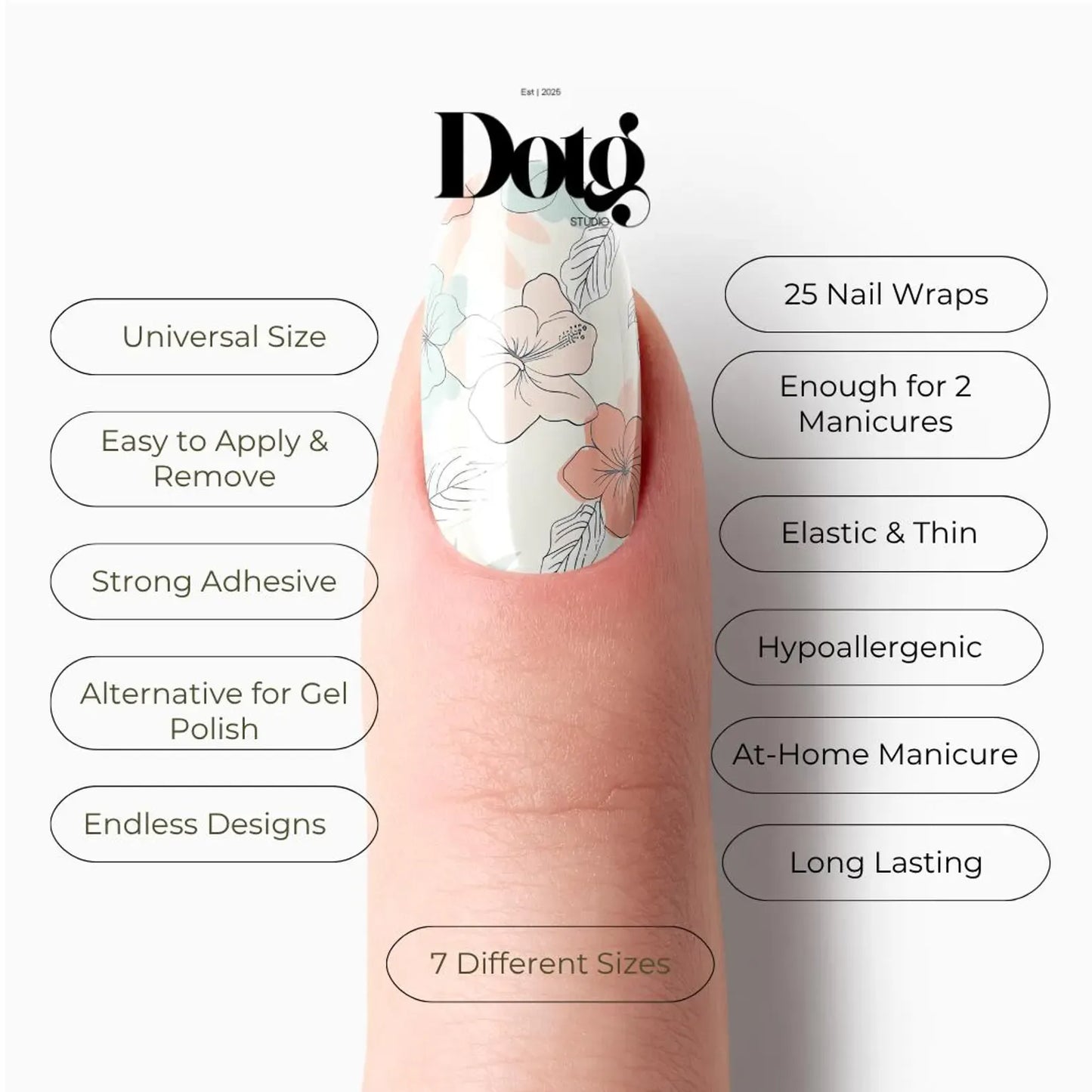 Gentle Petals Nail Wraps