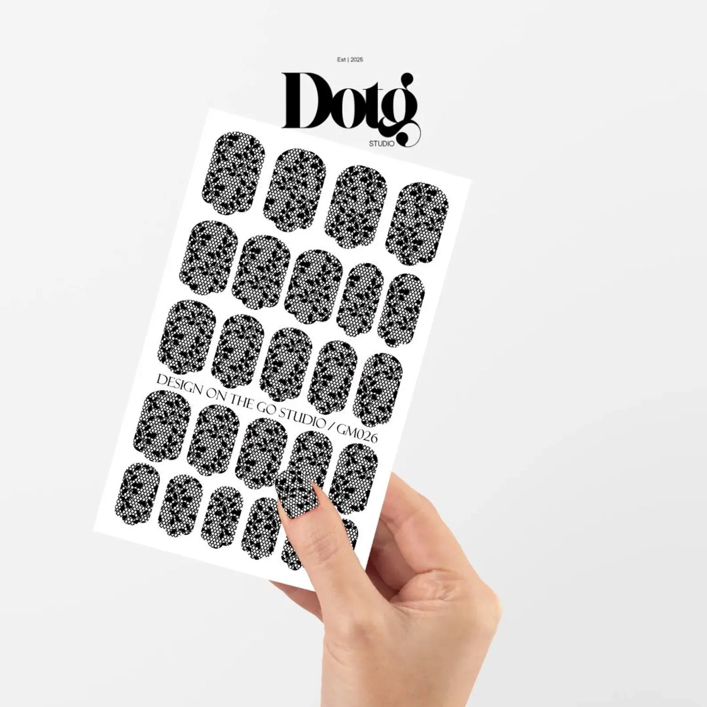 Black Lace Nail Wraps