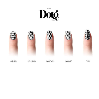 Black & White Daisy Nail Wraps
