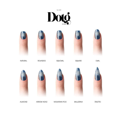 Denim Patchwork Nail Wraps