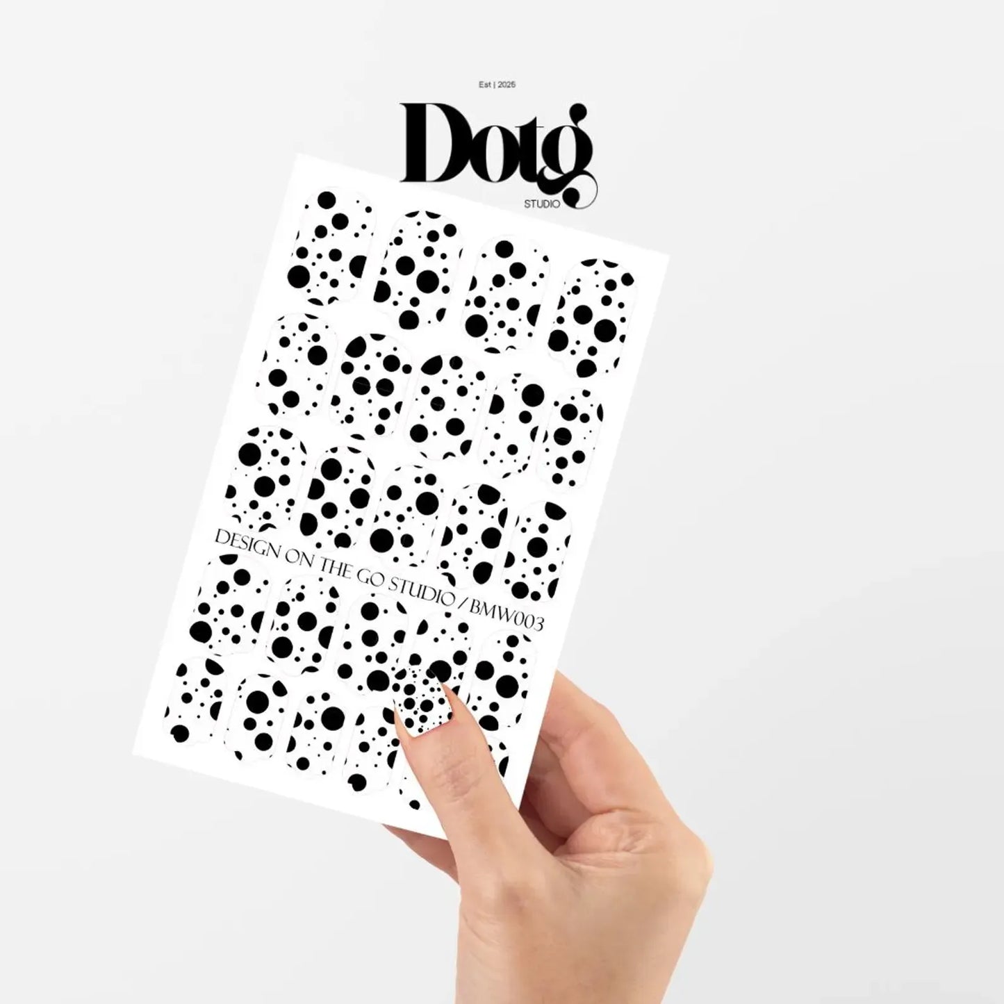 Black Dot Drops Nail Wraps