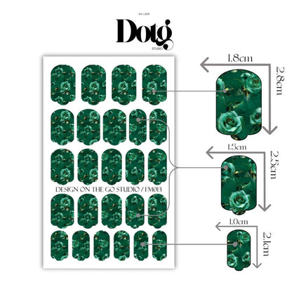 Emerald Rose Nail Wrap