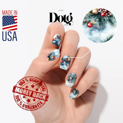 Snowy Fir Magic Nail Wraps