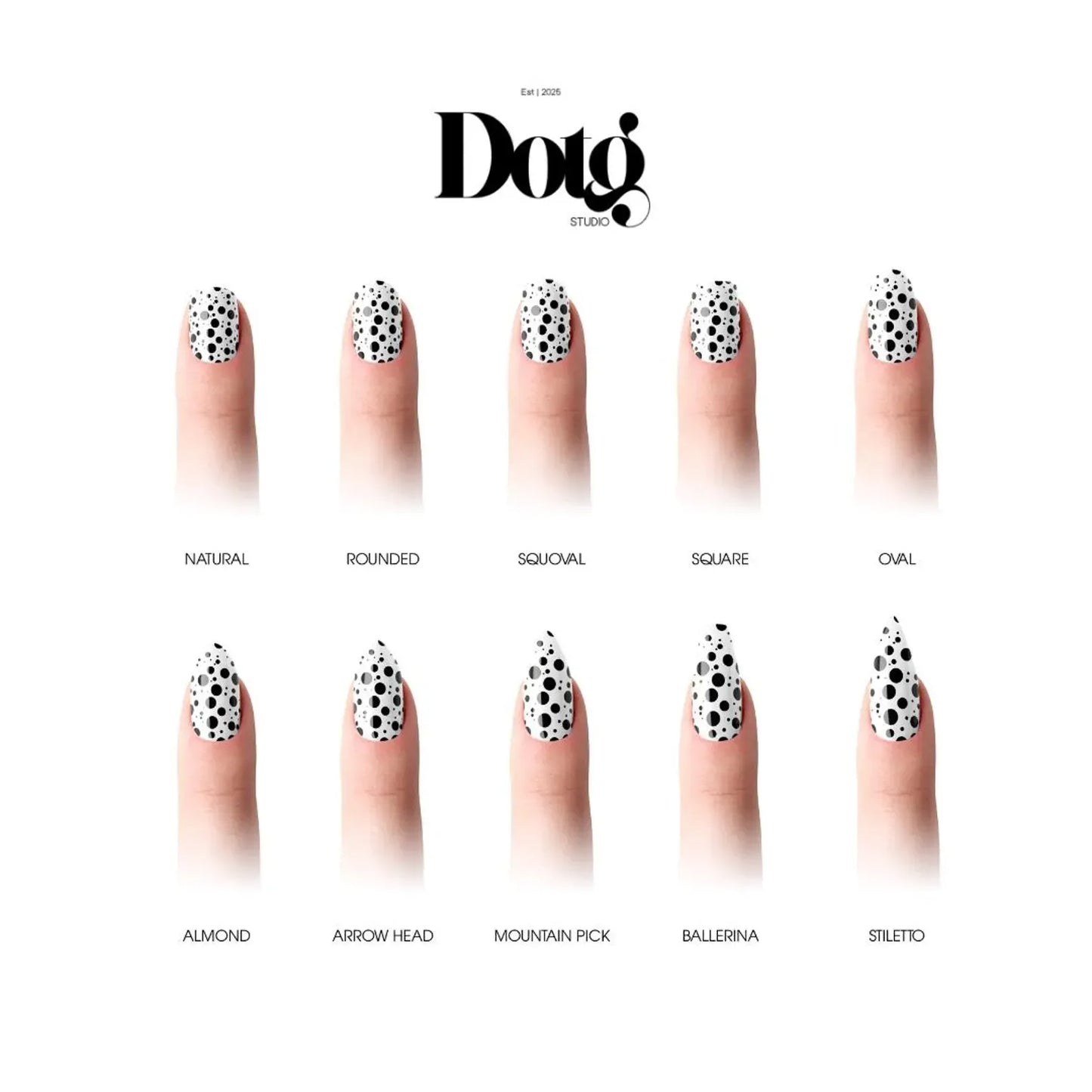 Black Dot Drops Nail Wraps
