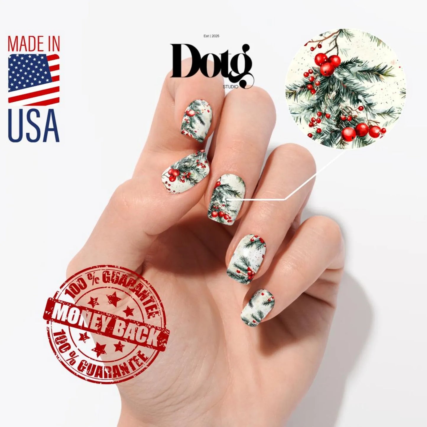 Winter Berries Nail Wraps