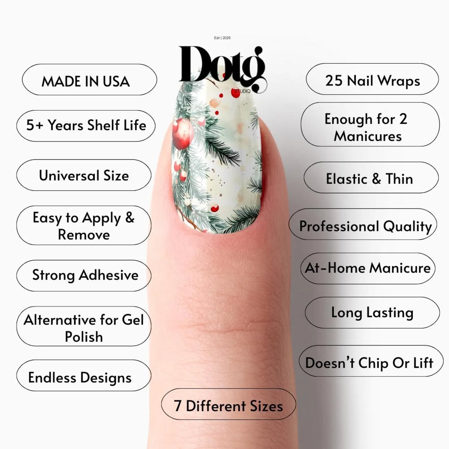 Winter Berries Nail Wraps