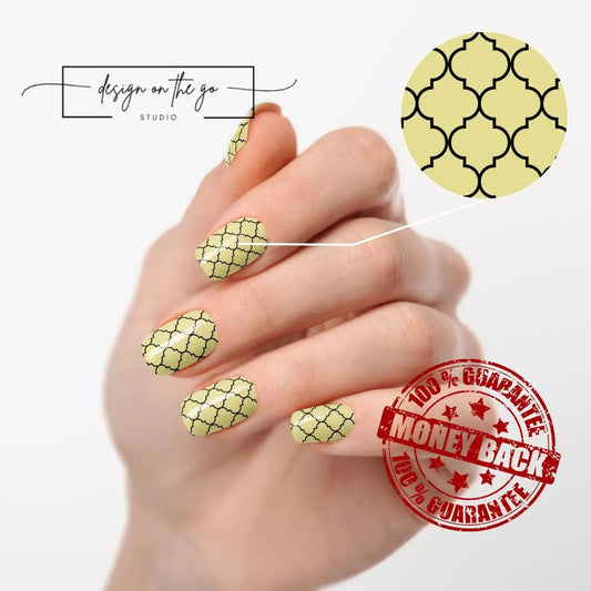 Golden Lattice Nail Wraps