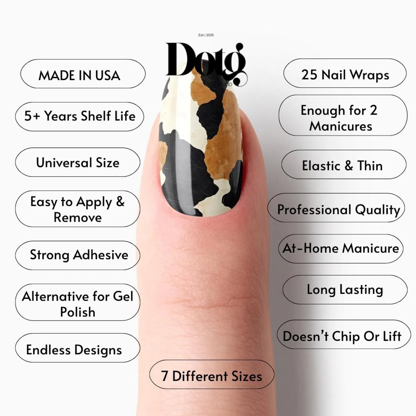 Cow Hide Nail Wraps