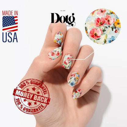 Blooming Brushstroke Nail Wraps