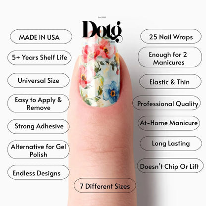 Blooming Brushstroke Nail Wraps