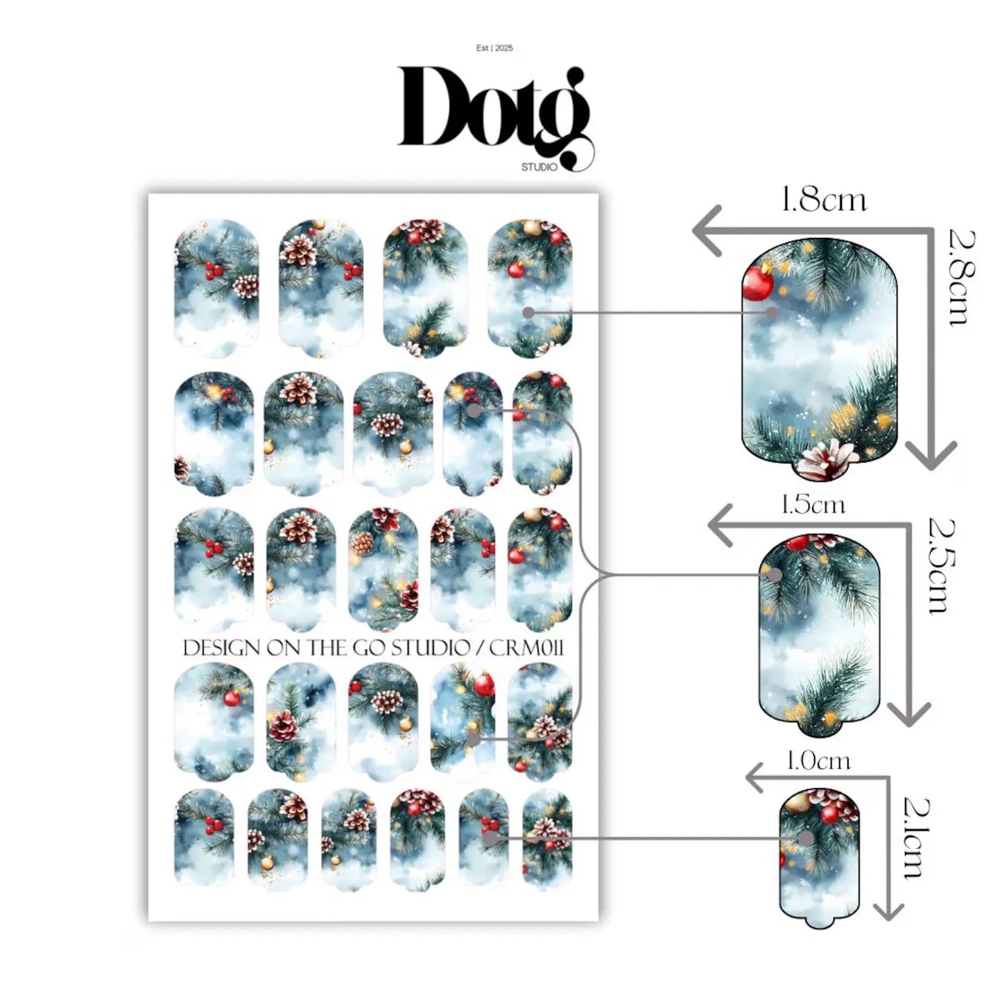 Snowy Fir Magic Nail Wraps