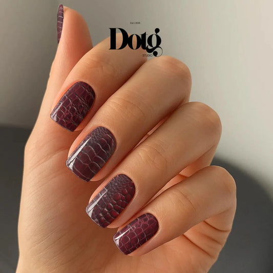 Ruby Croc Nail Wraps