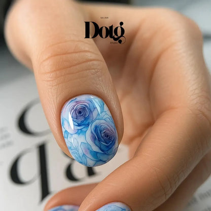 Watercolor Rose Nail Wraps