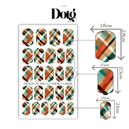 Retro Plaid Nail Wraps