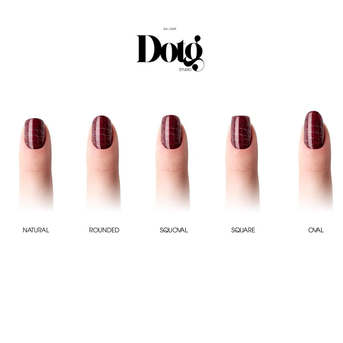 Ruby Croc Nail Wraps