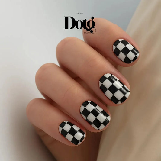Checkers Nail Wraps