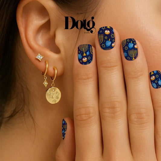 Hanukkah Nail Wraps