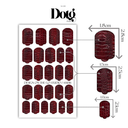 Ruby Croc Nail Wraps
