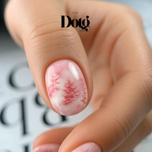 Pink Cristmas Nail Wraps