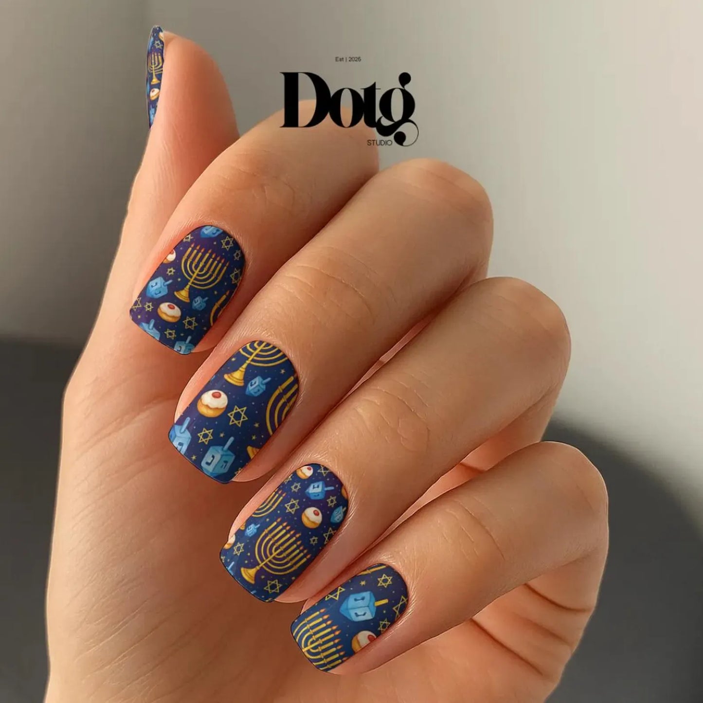 Hanukkah Nail Wraps