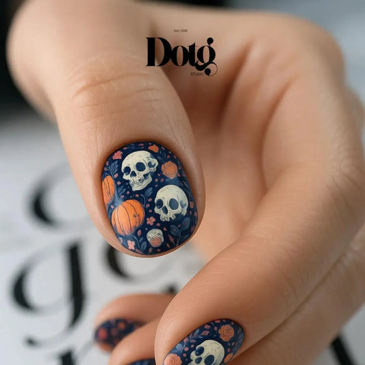 Skull Pumpkin Nail Wraps