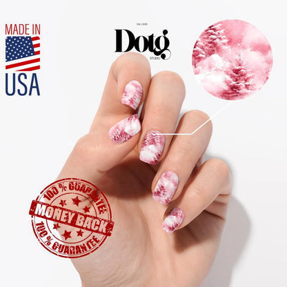 Pink Cristmas Nail Wraps