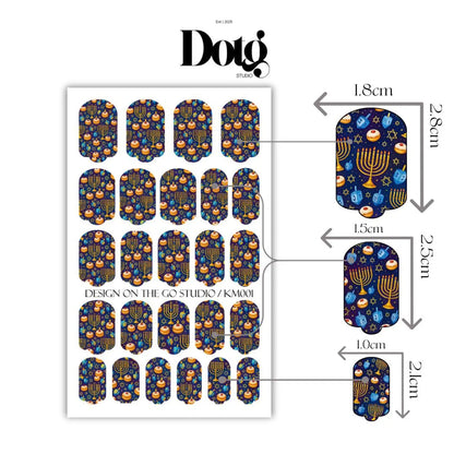 Hanukkah Nail Wraps