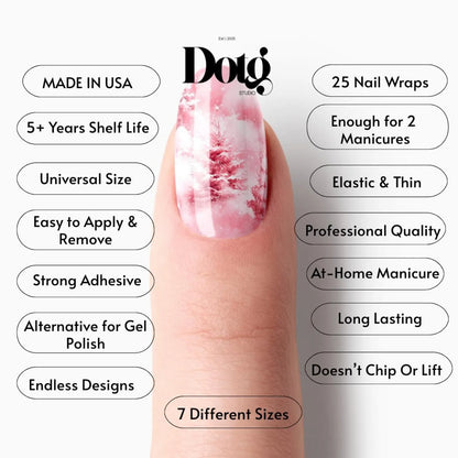 Pink Cristmas Nail Wraps