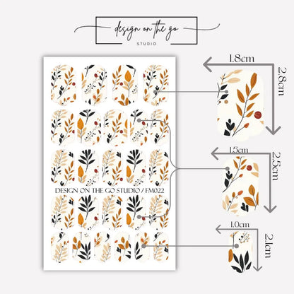 Harvest Leafs Nail Wraps