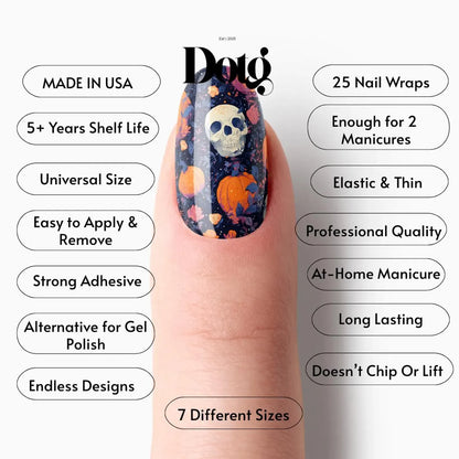 Skull Pumpkin Nail Wraps